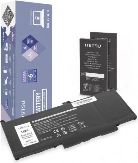 Baterie MITSU pro Dell Latitude 5300/5310/7300/7400, 7200 mAh (55 Wh) 7,6 V