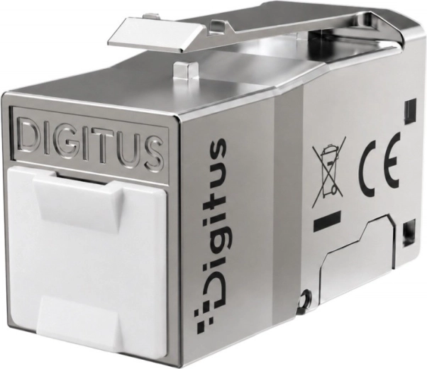 Shielded tool-free RJ45 Cat 6 DIGITUS keystone module with dust cover