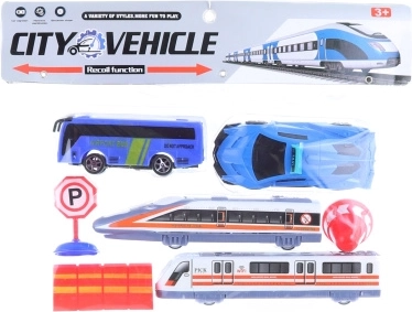 Plastic Transport Vehicles Set for Kids