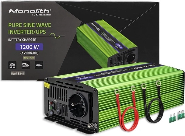 Qoltec inverter a onda sinusoidale pura 600W - 1200W