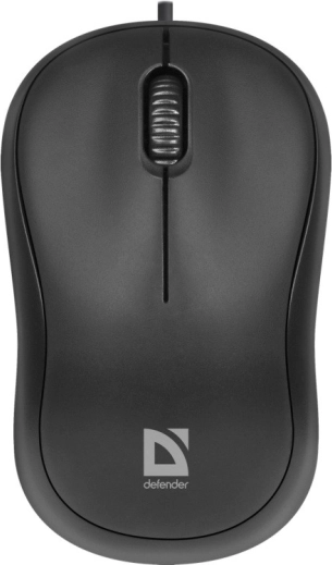 Mouse cablata nera Defender
