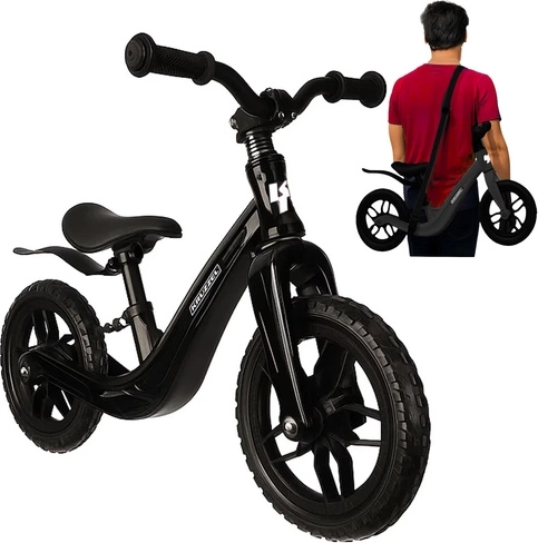 Zwart loopfietsje Kruzzel voor kinderen 2+
