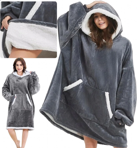 Warm Oversize Hoodie with Hood
