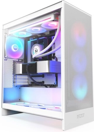 NZXT H7 Flow RGB bianca case PC (mid‑tower, 2024)