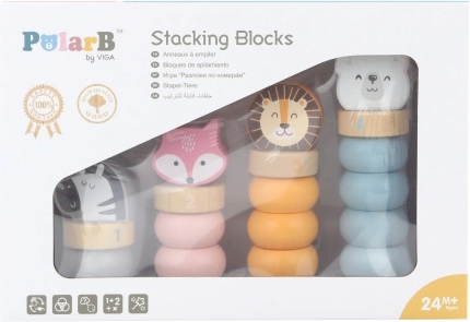 PolarB Wooden Educational Puzzle with Animal Montessori