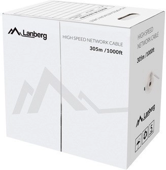 Netzwerkkabel Lanberg UTP Cat 5e, 100% Kupfer, 305 m, gelb