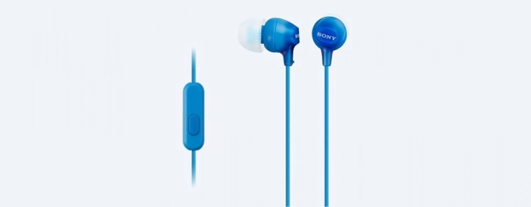 In-ear Headphones with Microphone SONY MDR-EX15AP blue