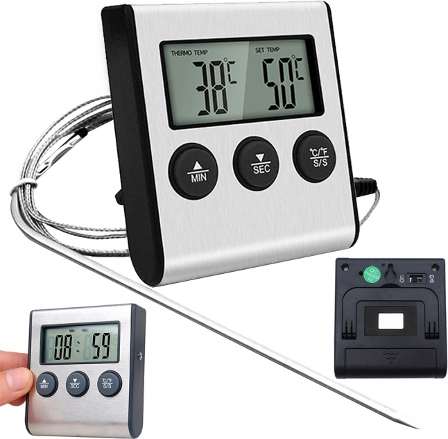 Digital thermometer with meat probe