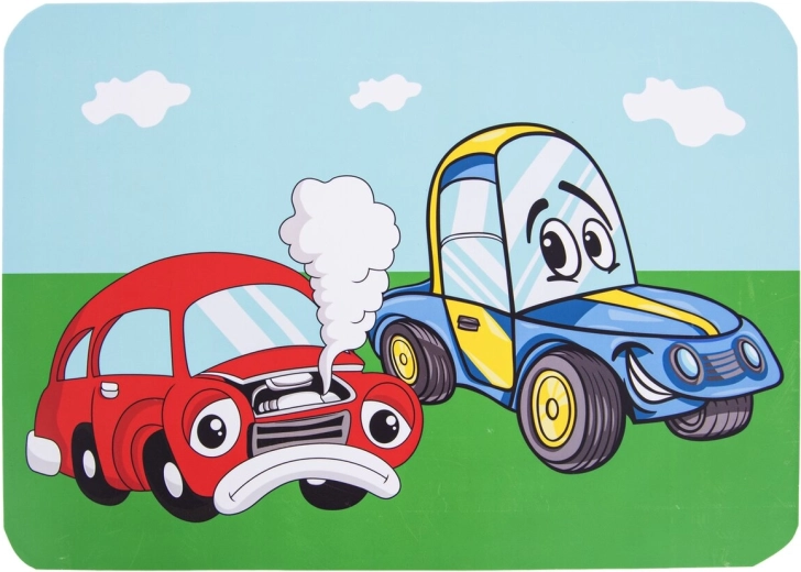 Set de table enfant en plastique voiture 35 × 25 cm