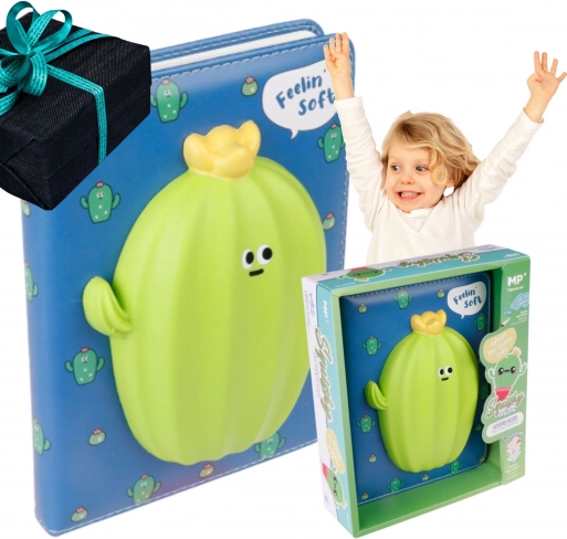 Squishy Cactus Notebook, Hardcover, 127 × 175 mm, 128 Sheets