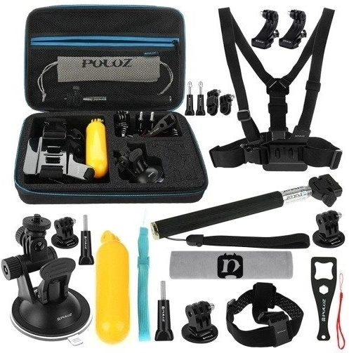 Puluz 20 in 1 Accessories Kit for Sports Cameras