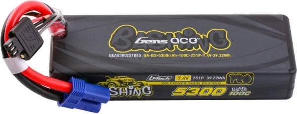 Gens Ace G-Tech batteria LiPo 5300 mAh 7,4 V 100C 2S con connettore EC5