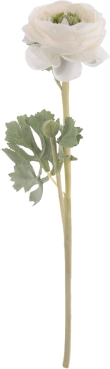 Umjetni cvijet ranunkula (ranunculus) bijeli 37 cm