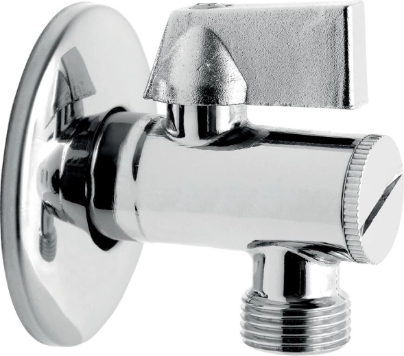 Angle valve with filter 1/2" x 3/8" with aluminum lever