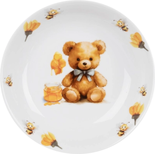 Piatto fondo in porcellana per bambini Orsetto 19 cm