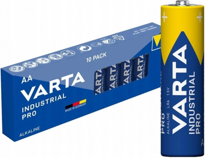 Alkaline AA Batteries Industrial Pro, 10 pcs