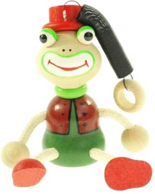 Frog on a Spring – wooden hanging toy
