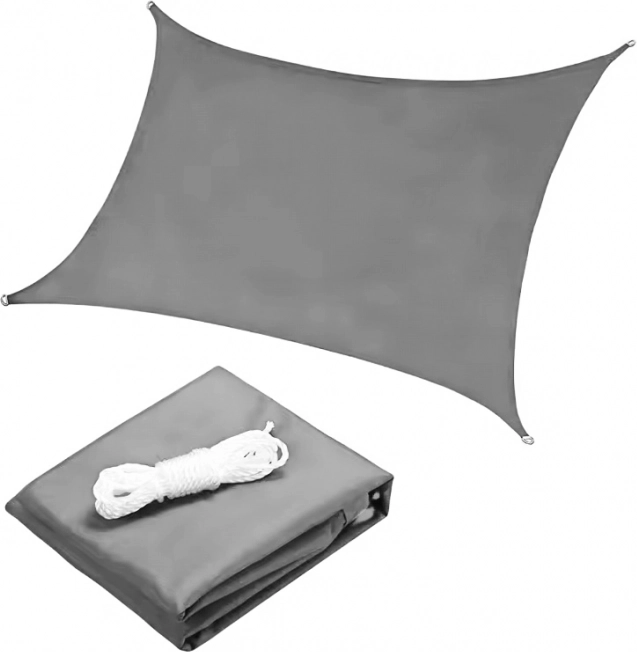 Rectangular waterproof shade sail 2 × 3 m ModernHome – gray