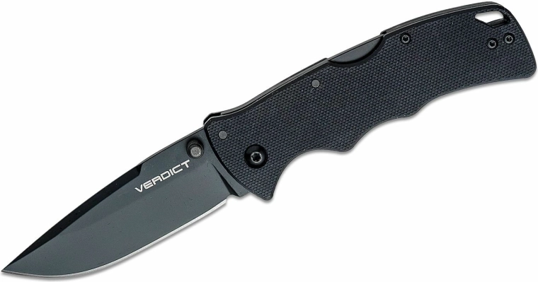 Cold Steel Verdict Spear Point couteau pliant 7,6 cm noir G10