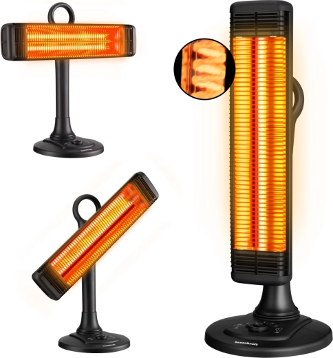 Chauffage infrarouge Bauerkraft 1000 W avec oscillation