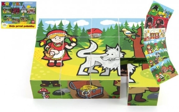 Képes kockák – Az első meséim – 12 fa kocka