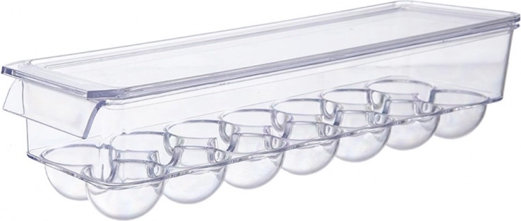 Boîte en plastique pour œufs avec couvercle, 14 pièces