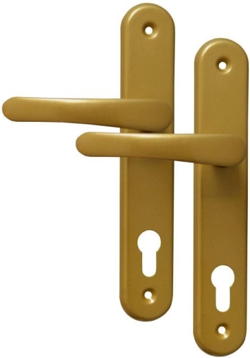 Ferramenta per porte MICHAELA maniglia con chiave, cilindro 90 mm, oro