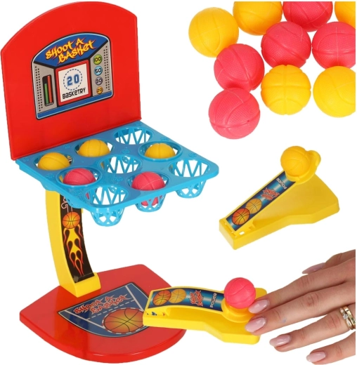 Mini basket da tavolo con catapulta – gioco per 2 giocatori
