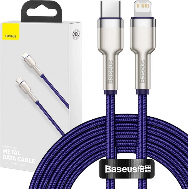 Baseus cavo USB‑C a Lightning 20 W, 2 m, viola