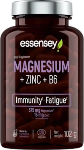Essensey magnesium + zinc + vitamin B6 (120 capsules)