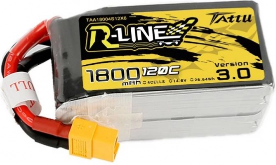Battery Tattu R-Line 1800mAh 14.8V LiPo 120C 4S1P XT60