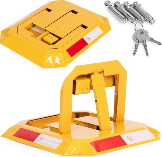 Folding parking lock 30 cm with key and reflective stripes