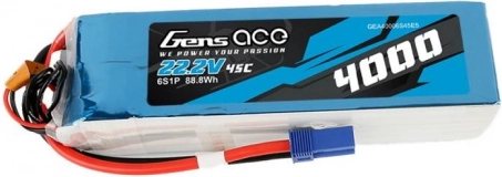 Gens Ace LiPo Battery 22.2 V 4000 mAh 45C 6S with EC5 Connector