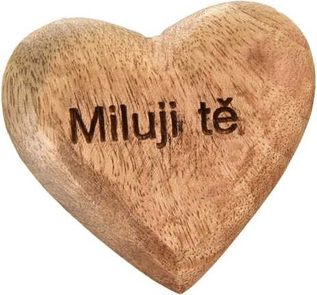 Cuore color mango con scritta Ti amo