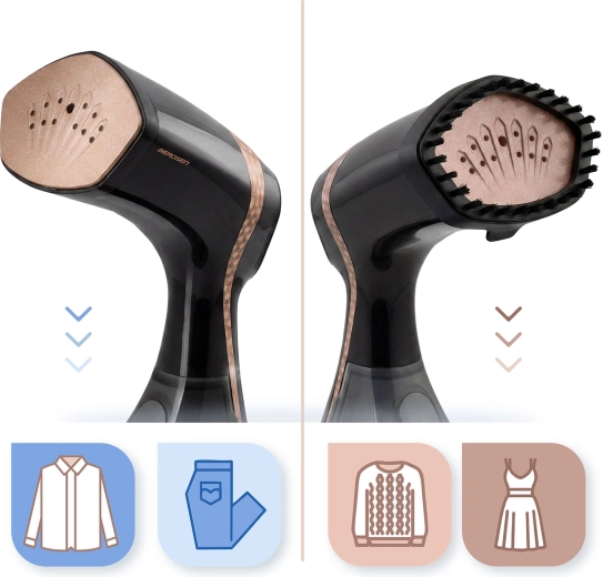 Piastra in ceramica e accessorio spazzola