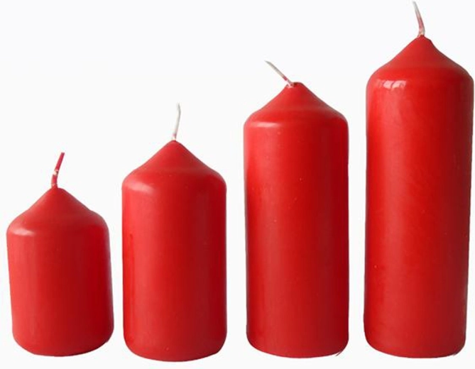 Advent candles ø 4 cm red – PROVENCE set (4 sizes)
