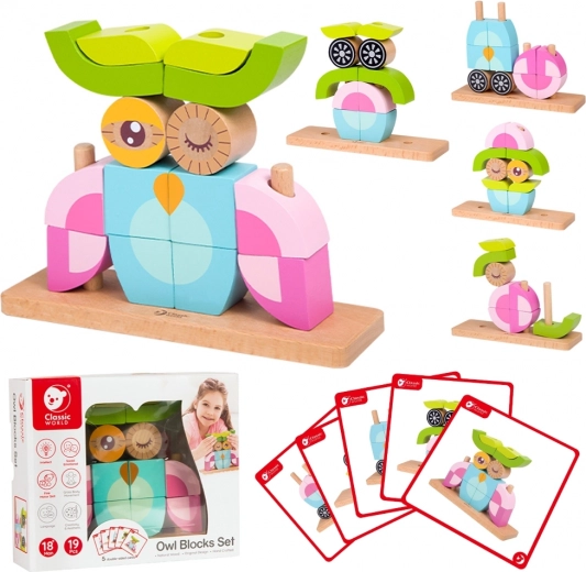 Creative Wooden 3D Blocks – Owl by CLASSIC WORLD