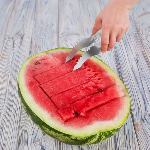 Coupe-melon et pince de service en un seul outil