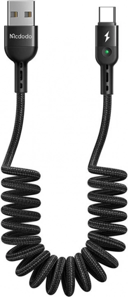 Coiled USB–USB‑C Cable Mcdodo Omega 1.8 m Black