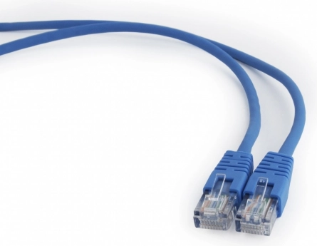 Cavo patch Cat.5e 0,5 m blu con protezione colata