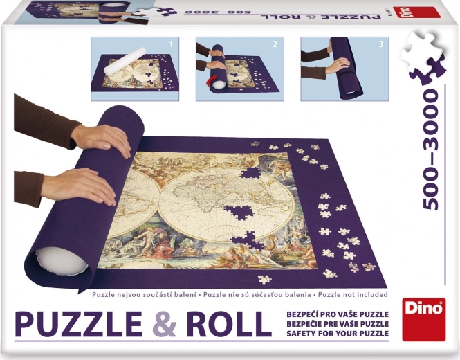 Tappetino arrotolabile per puzzle DINO 500–3000 pezzi (164 × 100 cm)