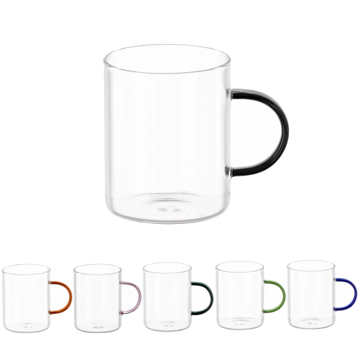 Set di 6 bicchieri con manico da 440 ml, mix di colori