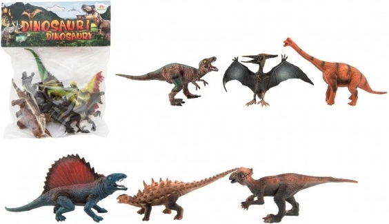 Plastic Dinosaur Set, 6 pcs