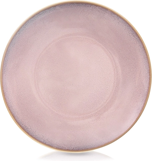 Pink Ceramic Shallow Dinner Plate Glaze 27 cm