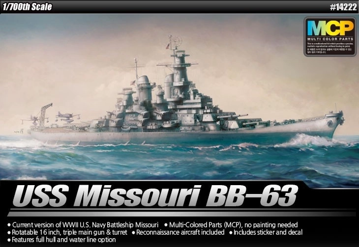 USS Missouri BB-63 1/700 plastic battleship model kit