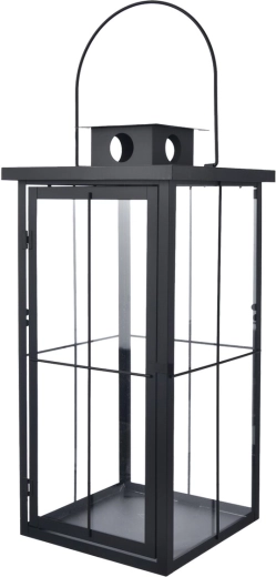 Lanterne en métal noire 58 cm