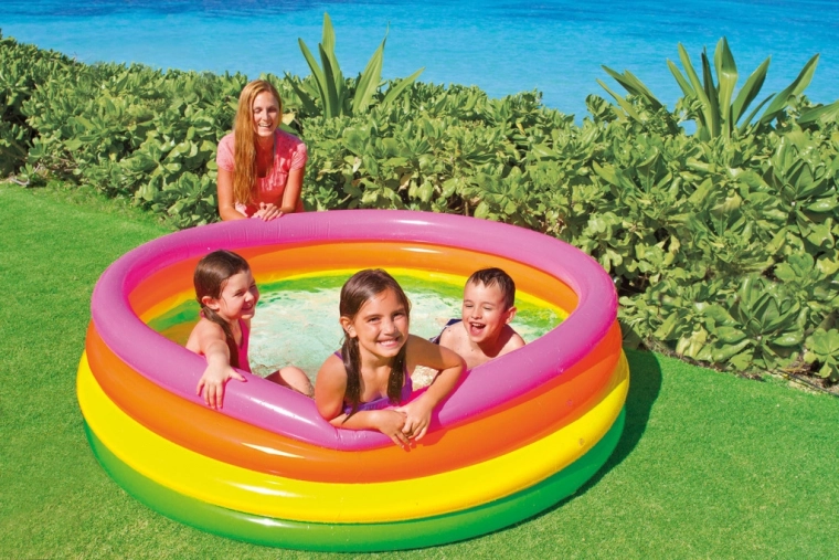 piscina gonfiabile per bambini a quattro colori 168 × 46 cm INTEX