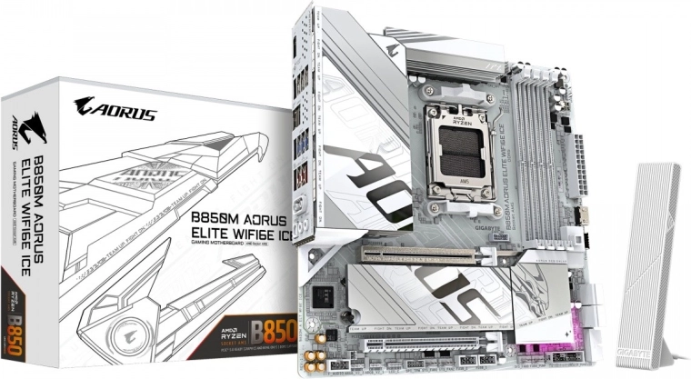 Scheda madre mATX Gigabyte AORUS B850M Elite WiFi 6E ICE (AM5)