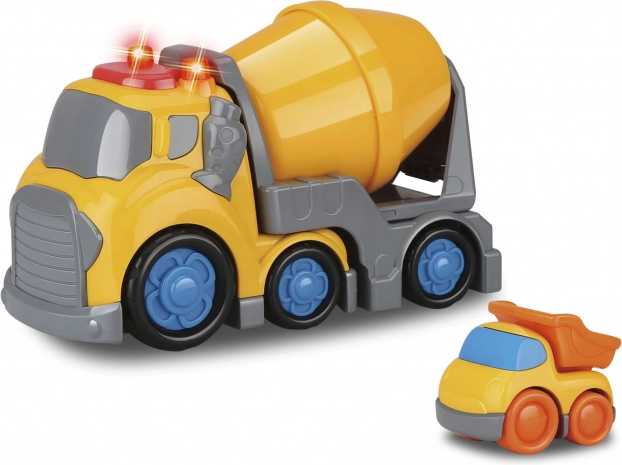 Kiddy cement mixer truck with effects and mini tipper