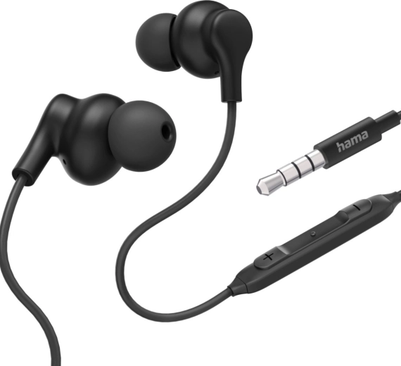 Popply cuffie in-ear con cavo nere